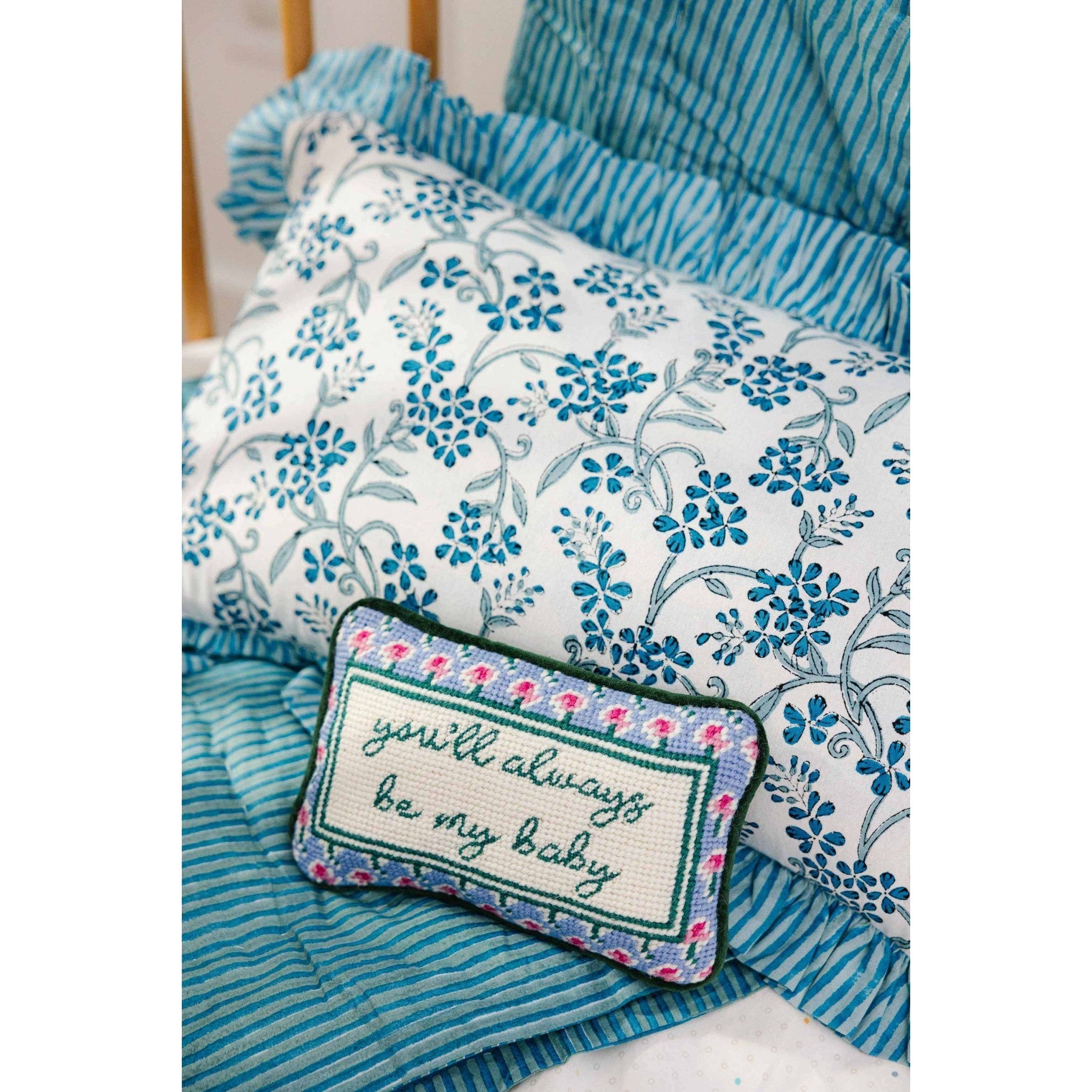 Be My Baby Mini Needlepoint Pillow